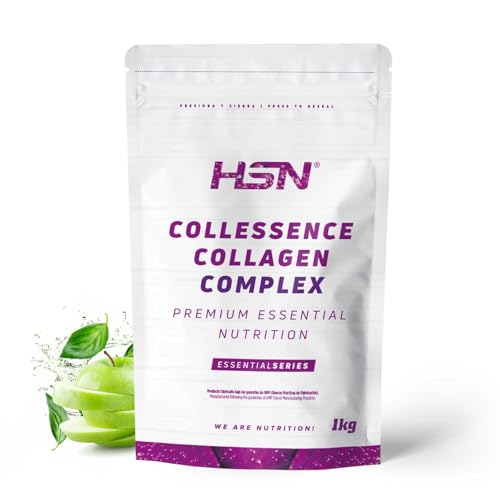 HSN Colágeno Bovino Hidrolizado y Magnesio (Malato Citrato Bisglicinato) en Polvo - Collessence Colágeno Complex | Manzana 1Kg | No Incluye Dosificador | No-GMO, Sin Gluten ni Lactosa ni Pescado