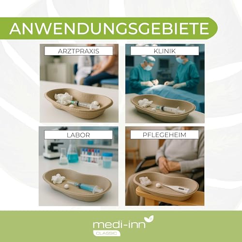 Medi-Inn+ Nierenschalen aus Pappe | Einweg-Pappnierenschalen | stabil & vielseitig einsetzbar (50 Stück)