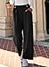 EVALESS Women's Wide Leg Black Work Pants Elastic High Waisted Straight Pleated Dress Pants Comfy Office Slacks Business Casual Outfits Fall Fashion 2025 Trousers with Pockets Plus Size XX-Large