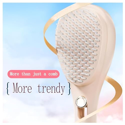 Image of Self Cleaning Hair Brush for Women & Kids - Detangler Hair Brush Comb for Wet or Dry Hair - Anti-Static Hairbrush Women Love - Gentle Scalp Massage Comb Brush for All Hair Types.