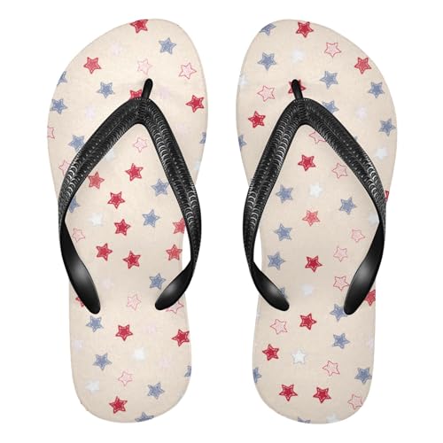 Burbuja Stars Flip Flops for Women Men, Soft Thong Sandals Rubber Slippers for Pool Beach Essentials