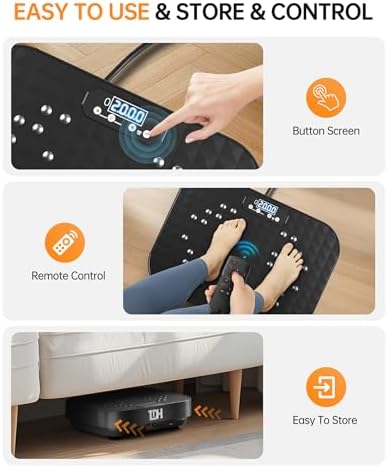 TDH Vibration Plate Exercise Machine, Power Plate Vibration Platform for Weight Loss,Vibrating Plate for Lymphatic Drainage, Shaping Toning with Resistance Band,Home Gym 7 41uFQLI4KfL. AC