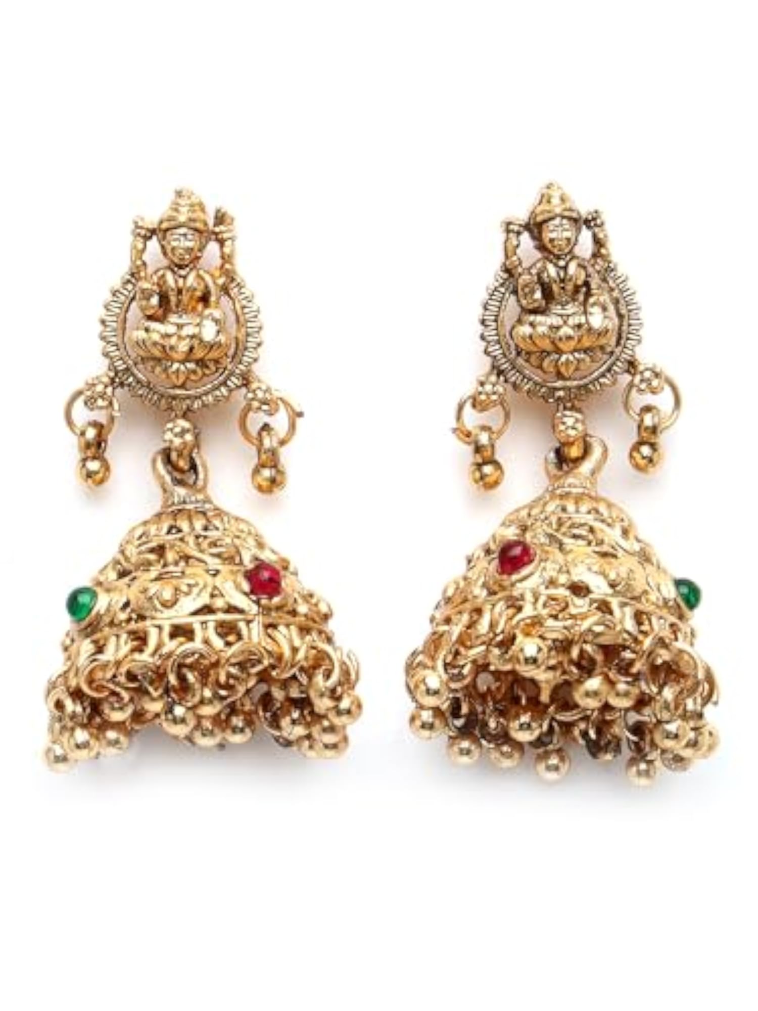 Royal Gold Plated Laxmi Mata Full Bridal Temple Jewellery Set