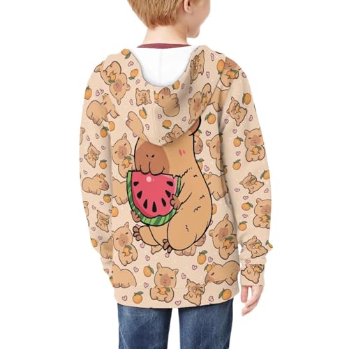 Sprowallow Girls' Fashion Hoodies Sweatshirts Full Zip Long Sleeve Hooded with Pockets Activewear Unisex Kids Hoodie4