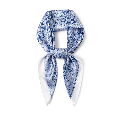 Image of 35 inch Men's Silk Cowboy Scarf - Oversized Western Bandana Neckwear, Large Square Scarf with Gift Packaging
