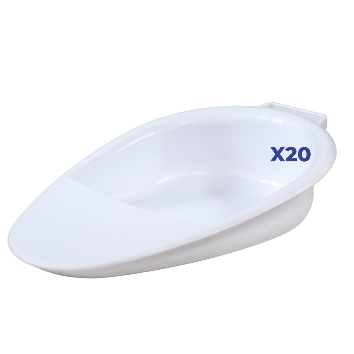 Mobiclinic®, Padella Sanitaria, Igiene Intima, Emorroidi, Post-parto, Anziani, 41x28x10 cm, Capacità 2500 ml, Antiscivolo, Bianco, Seren