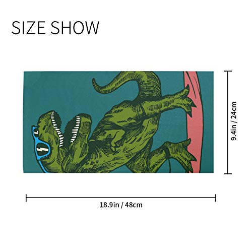 senya Neck Gaiter Face Mask, T-Rex Dinosaur Surfer Face Sun Dust Mask Magic Scarf Headwear Bandana for Running Fishing Outdoor Sport2