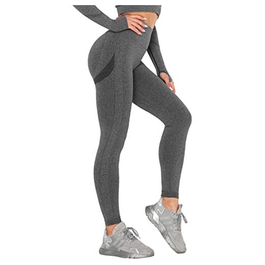 Lalamelon Leggins Deportivos Mujer Push up Mallas Pantalones Cintura Alta Yoga Leggings Pantalón Moda Sin Costuras para Fitness Running Deporte Elásticos y Transpirables