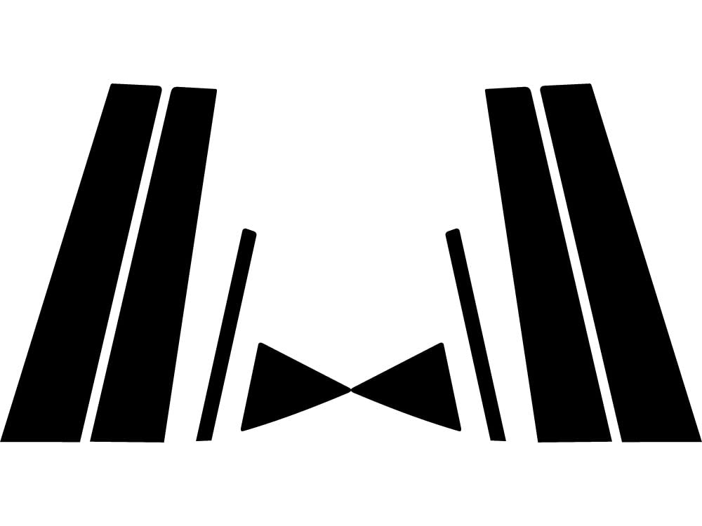 Rvinyl Pillar Post Window Trim Compatible with Hyundai Elantra 2017-2020 (Sedan) - Carbon Fiber 4D (Black)