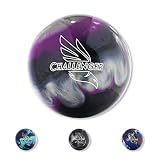 Pro Bowl Challenger – Bowlingball Reaktiv Pearl Poliert – Bowling Ball für Damen Herren Kids Erwachsene – Hobby- und Freizeitspieler*innen – Schwarz Lila Silber - 13lbs