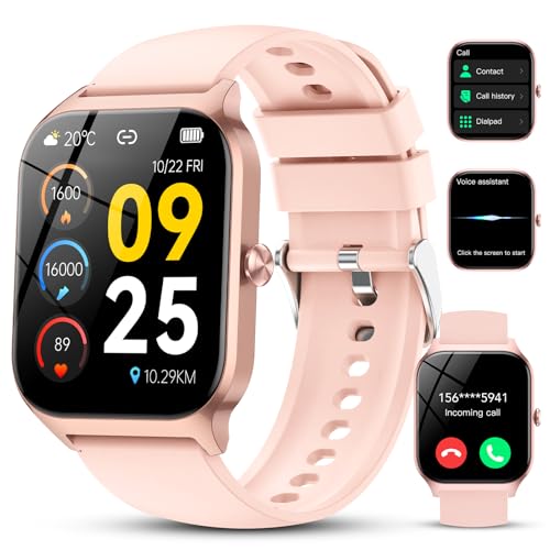Image of CASCHO Smart Watches for Women, 1.85 inch HD Smartwatch with 120+ Sports Modes /Heart Rate /Sleep Monitor, IP68 Waterproof Fitness Tracker with Bluetooth Calling /Music Control for Android iOS