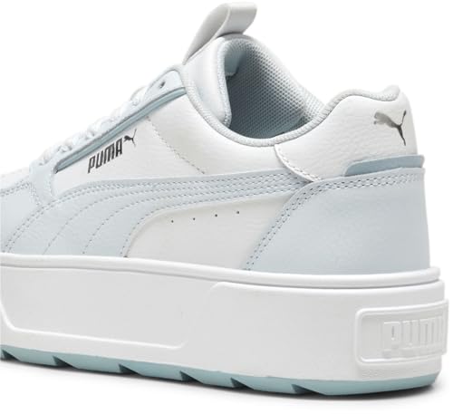 PUMA - Kids Karmen Rebelle Shoes, Color White/Dewdrop/Silver, Size: 5 M US Big Kid, 388420-10-53