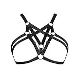 JELINDA Body Harness Bra for Women: Sexy Women Harness Cage Bra Open Cup Bra Punk Gothic Style Strappy Bralette