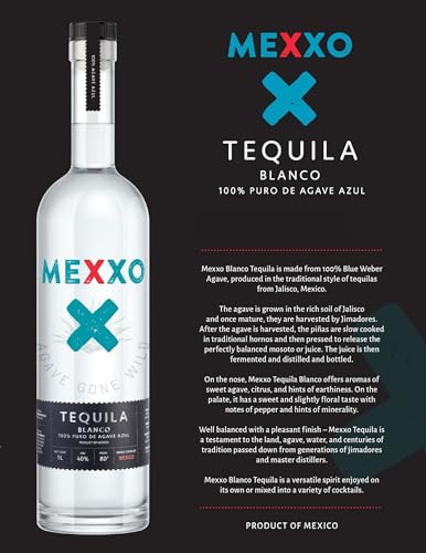 Buy Mexxo Tequila Blanco 1L – Smooth Citrus & Sweet Agave Flavor with Earthy Notes, Perfectly Balanced for Exceptional Cocktails Buy Mexxo Tequila Blanco 1L – Smooth Citrus & Sweet Agave Flavor with Earthy Notes, Perfectly Balanced for Exceptional Cocktails – Mexxo