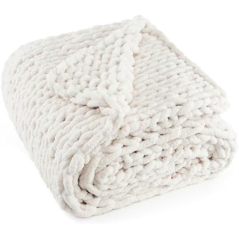 LONG CREATE Chunky Knit Throw Blanket 50"x60" Cover