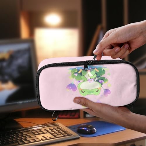 Image of Girls Pencil Case Cute Frog Pencil Pouch Large Capacity,Preschool Kids Pencil Bag for 1St 2Nd 3Rd Children Pen Box for Boys Adults Men Pencil Pouch Holder for Back to School Gifts
