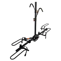 Swagman XTC2 Hitch Mount Bike Rack – Platform Carrier for 2 Bikes, Ratcheting Hook System, Compact Clam-Shell Folding Design