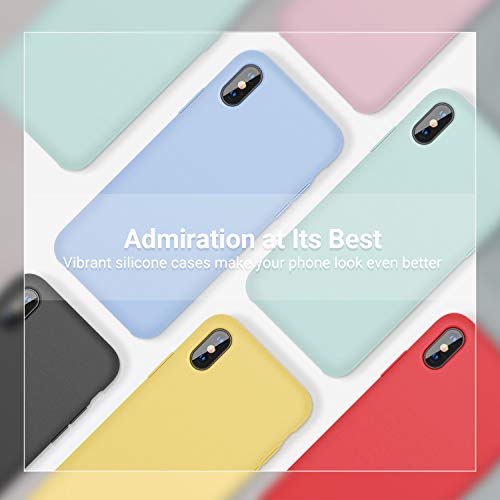 Torras [Love Series] Iphone Xs Max Case 6.5 Inch, Liquid Silicone Gel Rubber Shockproof Case Soft Microfiber Cloth Lining Cushion Compatible With Iphone Xs Max 6.5" (2018), Yellow #TOP6