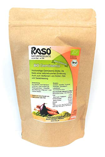 Gemüsebrühe HOCHWERTIG RASO 400g BIO GEMÜSE MIX ohne Salzzusatz Gemüsesuppe Cover