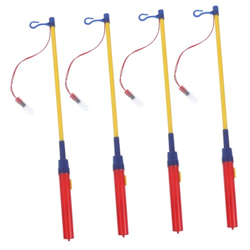 VILLCASE 4Pcs Lantern Sticks with Hook LED Electronic Lantern Rods for Christmas Halloween Festival Decor Rust Design