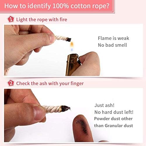 Suntq Cotton Cord 4mm Handmade Decorations Natural Cotton Macrame Cord DIY Wall Hanging Plant Hanger Craft Making Knitting Rope 4mm Macrame Cord