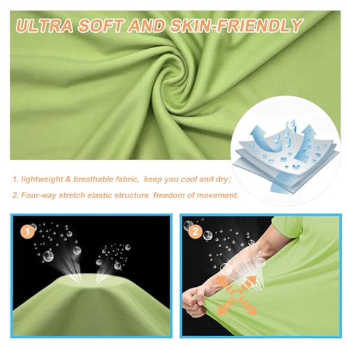 Men's Swim Shirt Rash Guard, UPF50+ UV Sun Protection Quick Dry SPF Short Sleeve Fishing Beach T-Shirts4