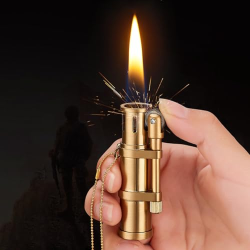 Encendedor Vintage de Trinchera de Latón a Gasolina miniatura 4
