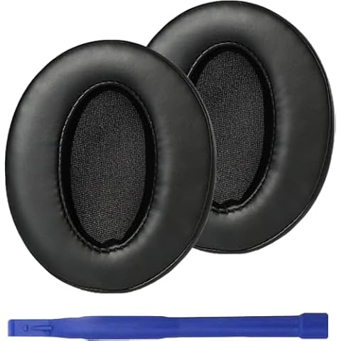 Adhiper Replacement Ear Pads for HD450BT,HD 4.50BT, HD4.50BTNC, HD4.40BT, Compatible with Sennheiser HD 450BT, HD 4.50BT,HD 4.50BTNC, HD 4.40BT Bluetooth Headphones(Black leather) Cover