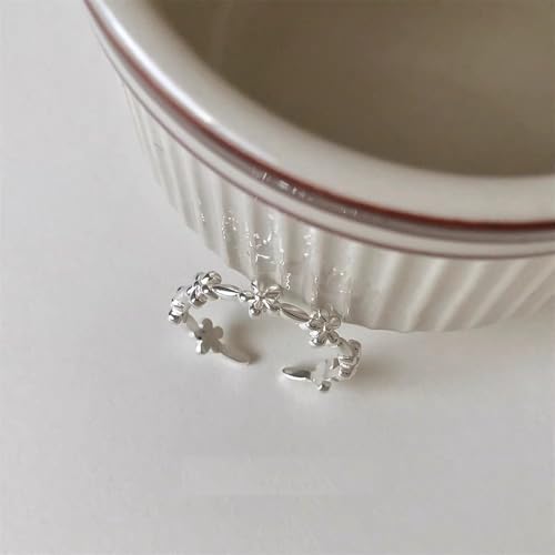 Dainty Daisy Flower Open Thin Band Ring for Women Small Tiny Cute Delicate Sunflower Stacking Adjustable Finger Rings Simple Floral Engagement Wedding Promise Summer Comfort Fit Jewelry2