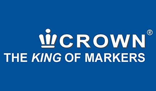 Crown Drywipe Markers Bullet Tip Markers - Wallet Of 4 - Dry Erase Ink - Black, Red, Blue & Green