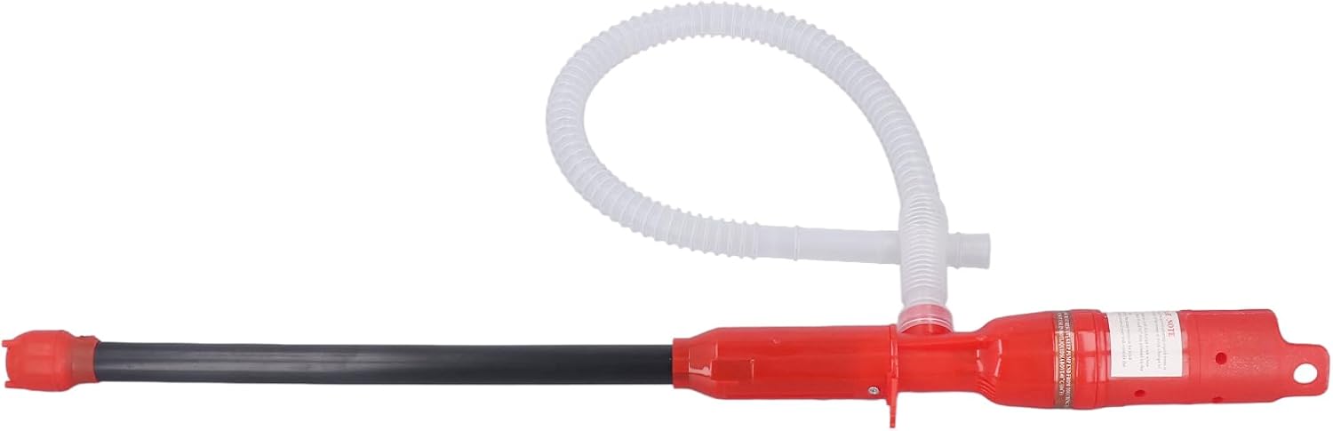 Electric Hand Pump, Integrated Locking Clip Wide Application 7-8LMin Rate Siphon Liquid Extractor Compact DC12V ABS for Fuel (Red)