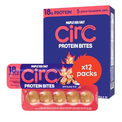 CirC Protein Bites - 12 Count Maple Sea Salt High...