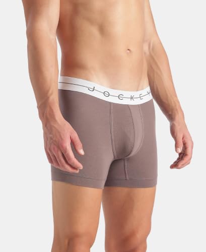 Image of Jockey NY16 Men Super Combed Cotton Elastane Stretch Solid Trunk with Ultrasoft Waistband (Pack of 2)