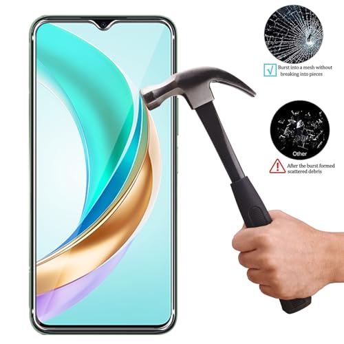 KZIOACSH Screen Protector for HONOR X6b, [2+2 Pack] 9H Hardness[Anti-Scratch] Front Screen Tempered Glass HD Clear [Bubble Free] Protective Cover Film with Camera Lens Protector for HONOR X6b - Image 5