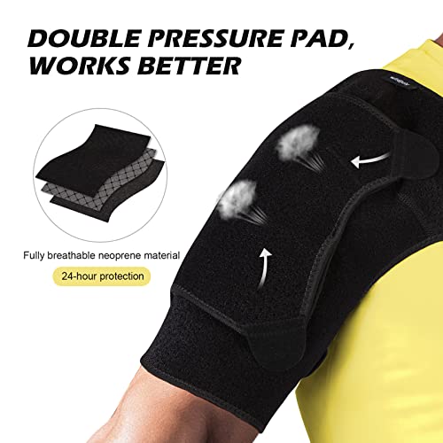Wildjuly Shoulder Brace For Torn Rotator Cuff With Dual Pressure Pad ，Shoulder Pain Relief And Accelerate Recovery For Men And Women,M #TOP3