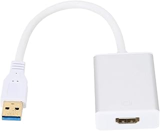 USB 3.0 to HDMI Adapter, HDMI Audio Video Cable Converter, Multi Display Adapter Converter for PC Laptop Projector HDTV, Compatible with Windowsxp/Vista /Win7/ Win8/OS X