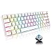 Produktbild 60% Mechanische Gaming-Tastatur Typ C Kabelgebunden 68 Tasten USB-Tastatur mit LED-Hintergrundbeleuchtung 18 Chroma-RGB-Hintergrundbeleuchtung Vollständige Anti-Ghosting-Tasten (Weiß/Blau-Schalter)