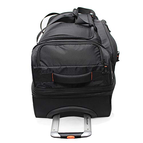 Pathfinder Gear 36 Inch Rolling Drop Bottom Duffel, Black, One Size