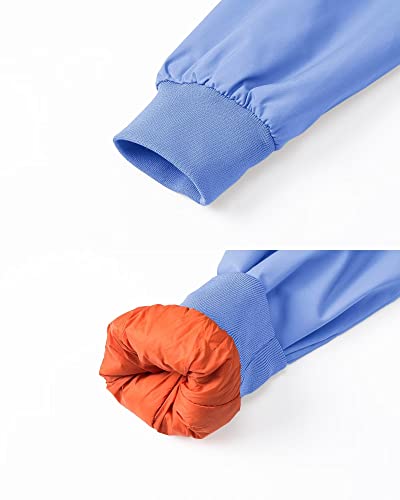 Kefitevd Bomber Jackets For Men Windproof Pilot Jackets Varsity Jackets Baseball Jackets Winter Coats Athletic Windbreakers Light Blue #TOP6