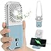 Produktbild Handventilator Batteriebetrieben, Mini Ventilator mit 3000mAH Wiederaufladbarer Akku, Tragbarer Hand Ventilatoren USB, USB Ventilator,Klein Taschenventilator mit 4 Geschwindigkeiten für Reisen Zuhause