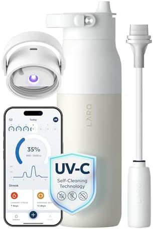 LARQ PureVis 2 Self Cleaning Water Bottle - UV Water Purifier wit...
