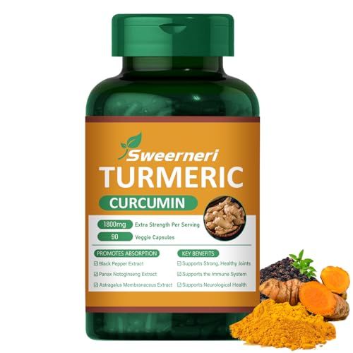 Turmeric Curcumin 1800mg with 95% Curcuminoids & Black Pepper &ndash; High Absorption Formula for Joint...