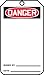 Accuform MDT161PTP Safety Tag, Legend"Danger (Blank)", 5.75" Length x 3.25" Width x 0.015" Thickness, RP-Plastic, Red/Black on White (Pack of 25)