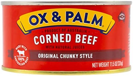 Ox & Palm Corned Beef, Original Chunky Style, 11.5 Ounce (Pack of 1)