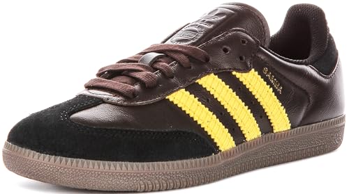 Image of adidas Samba Og Men's 3-Stripes Retro Contrast 70S Trainers (Dark Brown, US 8)