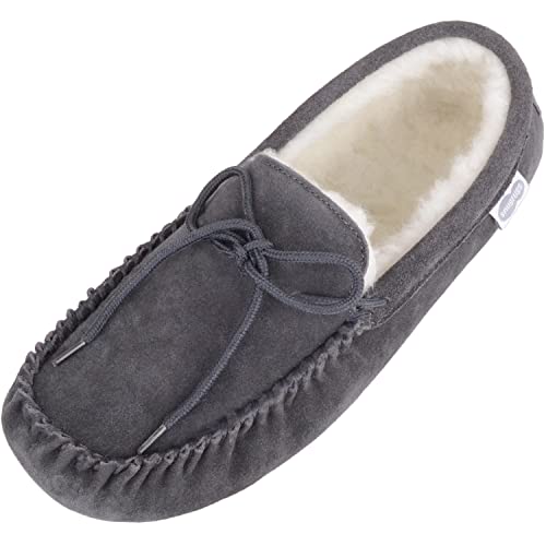 SNUGRUGS Men's Suede Sheepskin Slipper