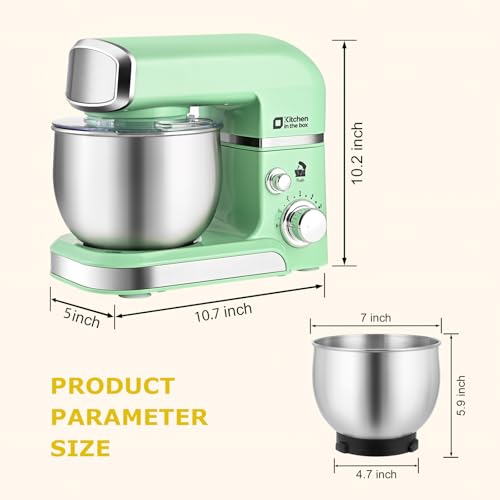 image for Kitchen in the box Stand Mixer,3.2Qt Mini Electric Food Mixer,6 Speeds