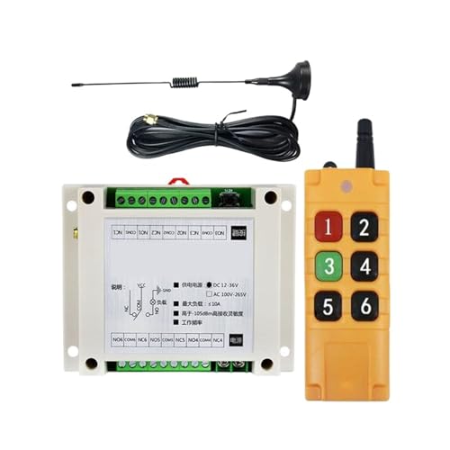 Receptor Y Transmisor De Control Remoto Inalámbrico RF 2000 M, 6 Canales 30 A Con Antena Succión SeñAl Estable, Respuesta RáPida.(SET-1)