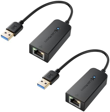 Cable Matters 2-Pack USB to Ethernet Adapter - Plug & Play with PXE MAC Address Clone Support, USB 3.0 to Gigabit Ethernet Adapter for Laptop, Supporting 10/100/1000Mbps