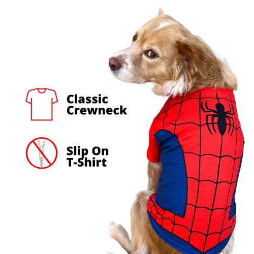 Spiderman Dog Shirt - Marvel Officially Licensed Spiderman Dog Costume - Breathable, Stretchy Spiderman Dog Costumes- Comfortable Marvel Pet Shirts - I Am Spiderman Suit, Large #TOP2